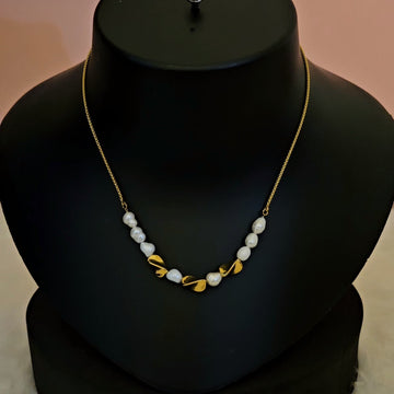 18K Micro-Gold Plated Freshwater Pearls Chain