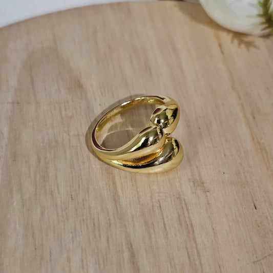 18K Micro-Gold Plated Entwined with Eternity Ring