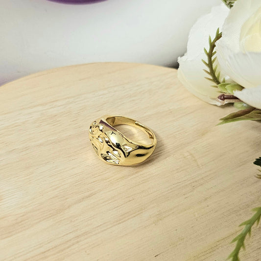 18K Micro-Gold Plated Dimpled Delight Ring