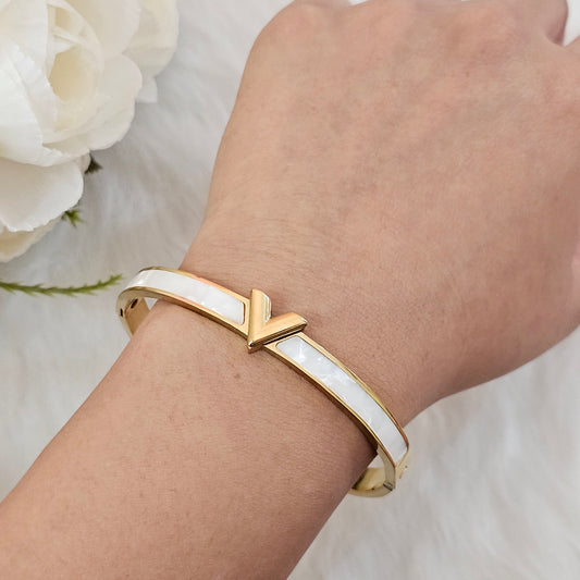 18K Micro-Gold Plated Chevron Chic Bracelet