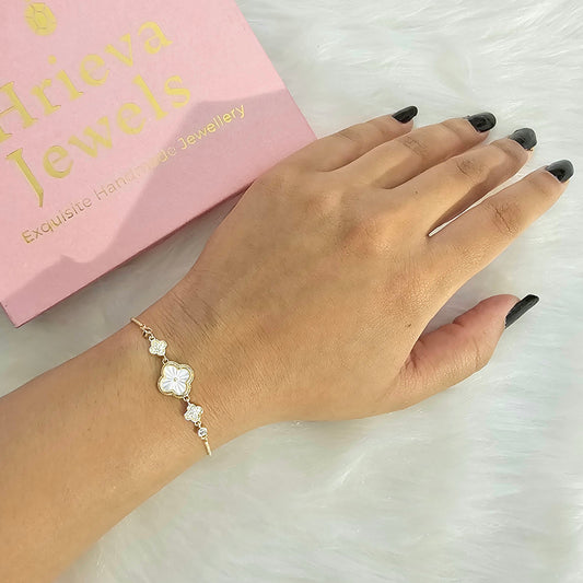 18K Micro-Gold Plated White Haven Bracelet