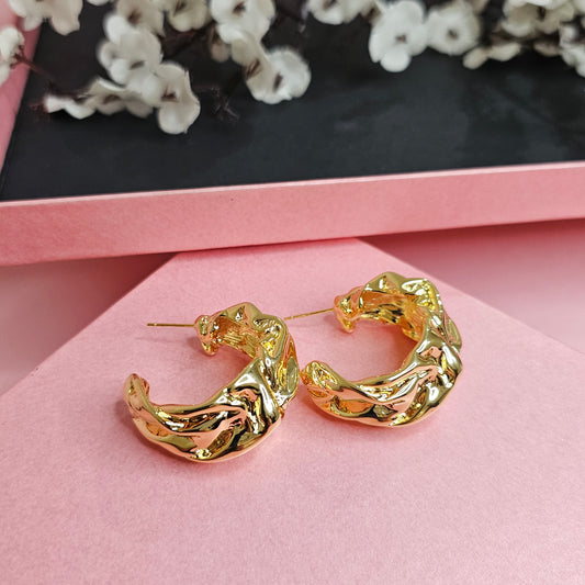 18K Micro-Gold Plated Twirling Elegance Earrings