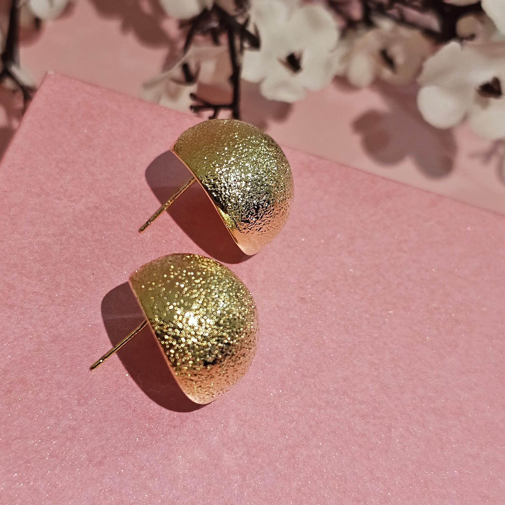 18K Micro-Gold Plated Gold Shimmer Studs