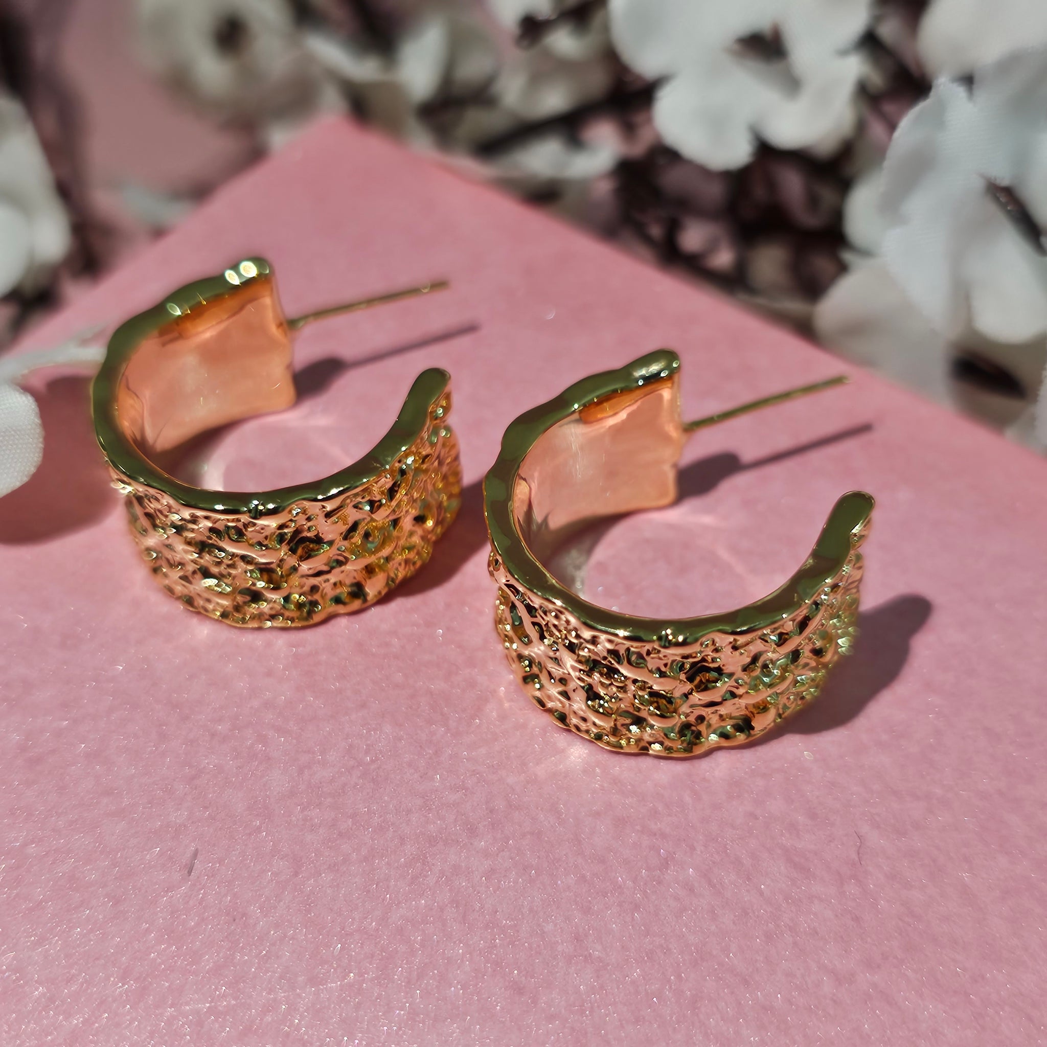 18K Micro-Gold Plated Sunbeam Hoops Earrings