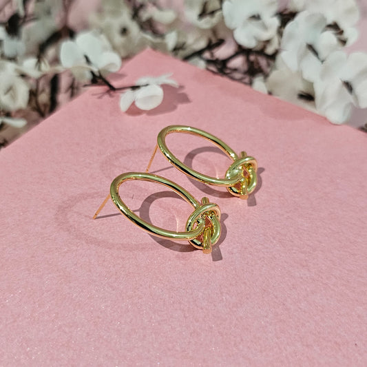 18K Micro-Gold Plated Knot Earrings