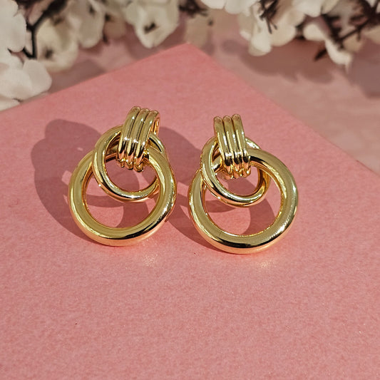 18K Micro-Gold Plated Intertwined Elegance Earrings