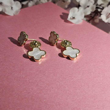 18K Micro-Gold Plated Gilded Clovers Earrings