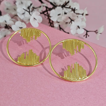 Handmade Brass Round Modern Earings