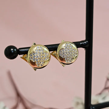 18K Micro-Gold Plated Whispering Stone Earrings