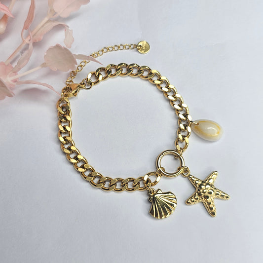 18K Micro-Gold Plated Seashore Treasure Bracelet