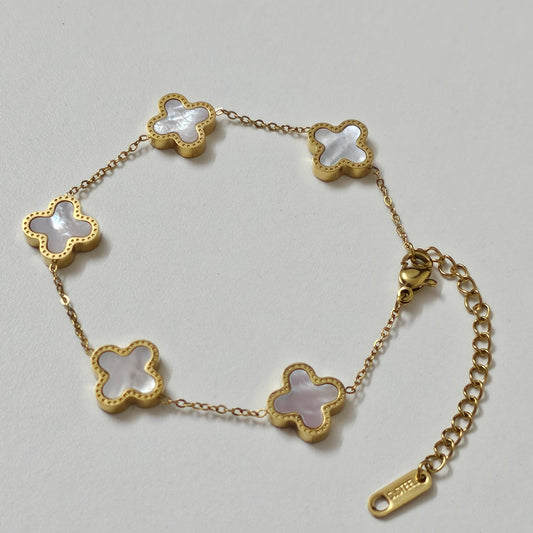 18K Micro-Gold Plated Lucky Clover Bracelet