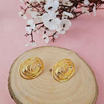 18K Micro-Gold Plated Celestial Swirls Earrings