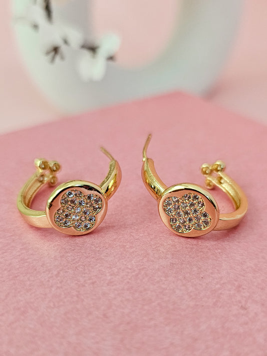 18K Micro-Gold Plated Emberlight Clover Earrings