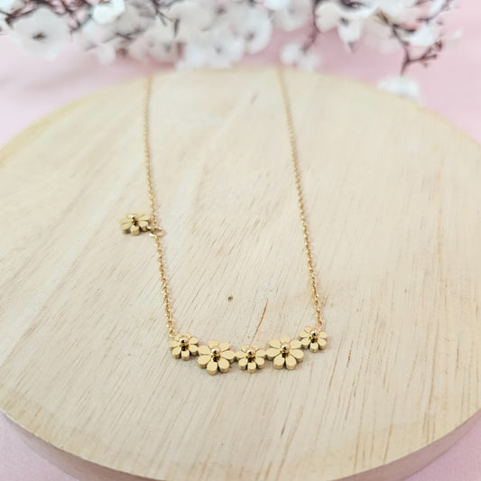 18K Micro-Gold Plated Floral Necklace