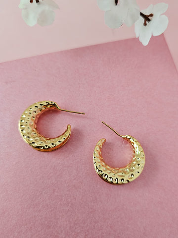 18K Micro-Gold Plated Golden Conch Earrings