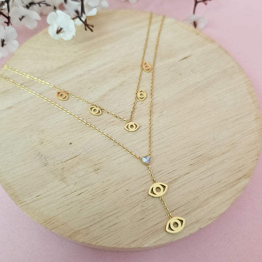 18K Micro-Gold Plated Guardian Gaze Necklace