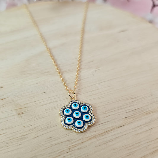 18K Micro-Gold Plated Luminous Eye Necklace