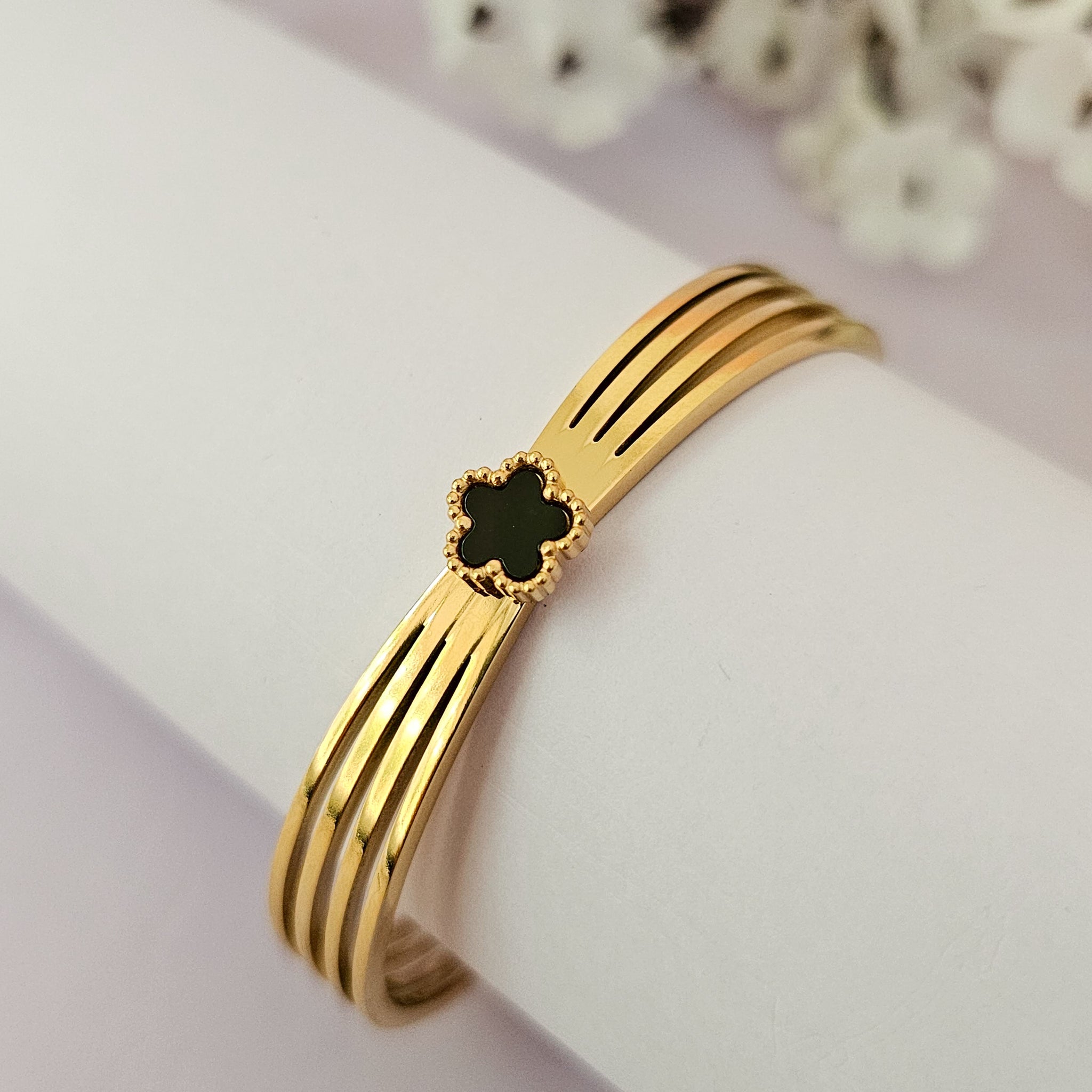 18K Micro-Gold Plated Renaissance Black-Gold Bracelet