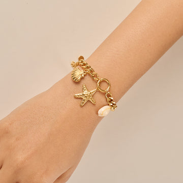 18K Micro-Gold Plated Seashore Treasure Bracelet