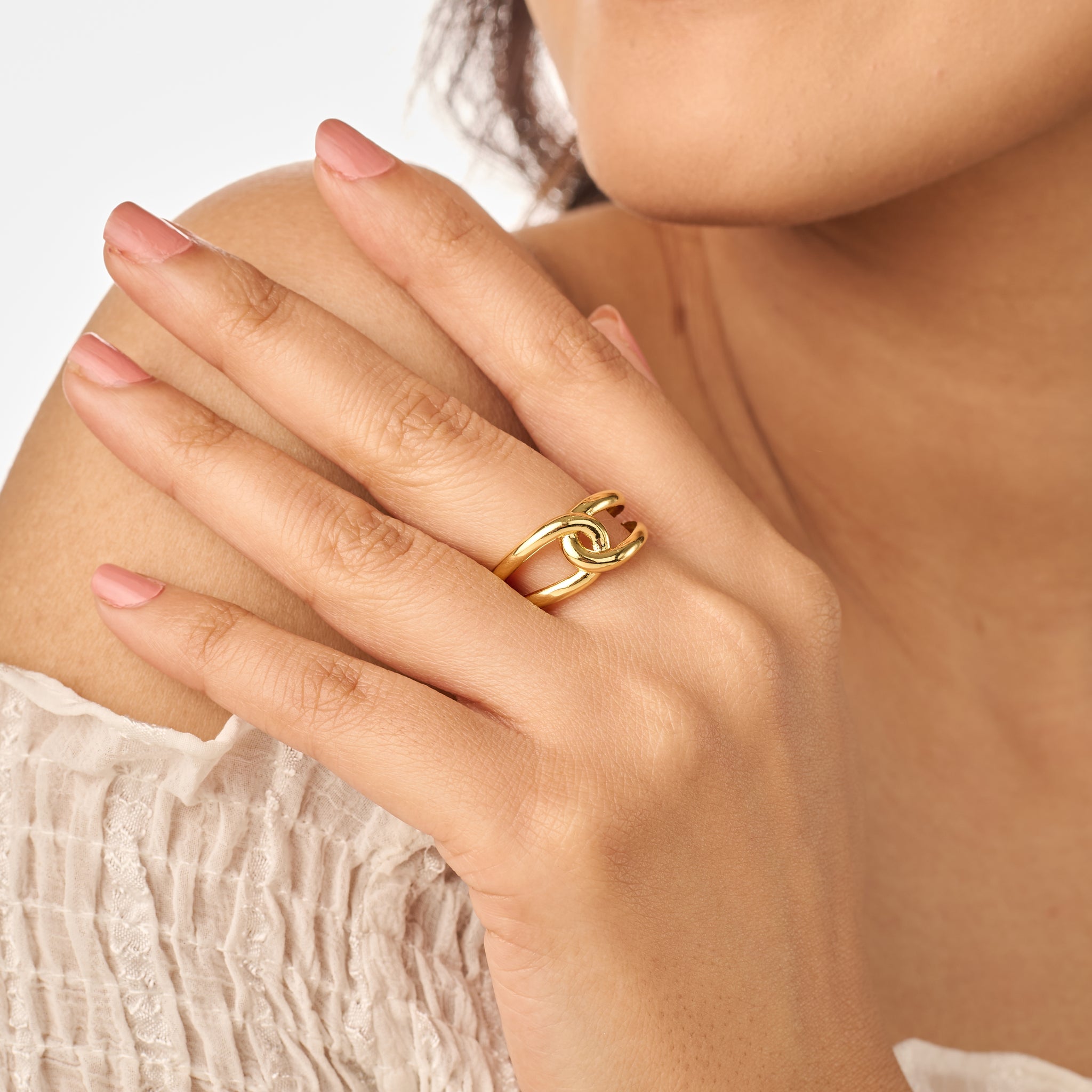 18K Micro-Gold Plated Knot Ring