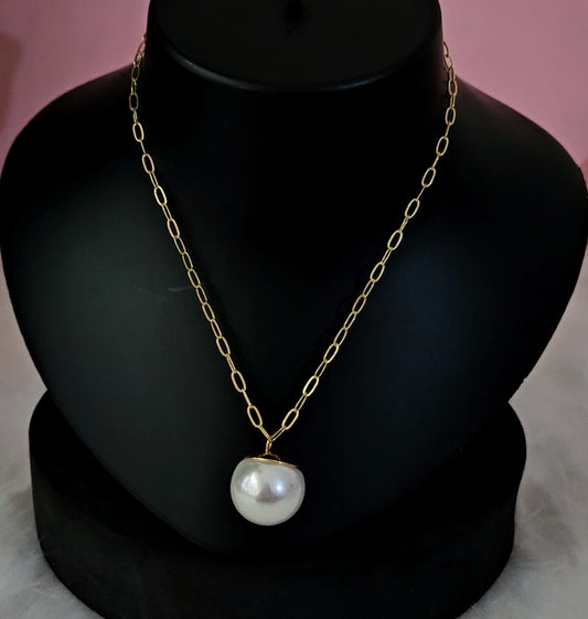 18K Micro-Gold Plated Pearl Chain